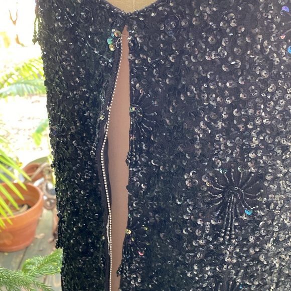 Vintage NOS Stephen Chin Beaded Top with Bead Fringe sz 38 - Picture 6 of 12